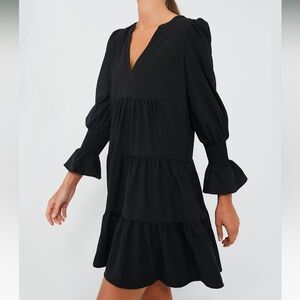 Pomander Place Black Crepe Kenzo Dress. XS